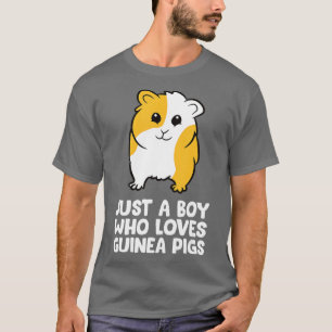 Camiseta Engraçado Porco, só um garoto que ama porcos guine