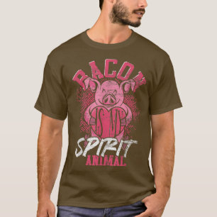 Camiseta Engraçado Pork Lover Bacon É O Meu Espírito Animal