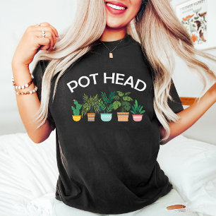 Camiseta Engraçado Pote Cabeça De Jardinagem Amantes Mulher