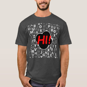 Camiseta Engraçado Pré K Jardim De Infância Oi Alfabet De V