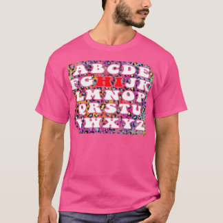 Camiseta Engraçado Pré K Jardim De Infância Oi Alfabet De V