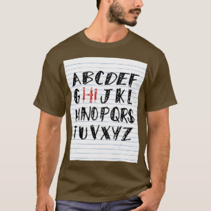 Camiseta Engraçado Pré K Jardim De Infância Oi Alfabet De V