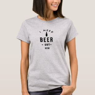Camiseta Engraçado Preciso De Cerveja (Garrafa)