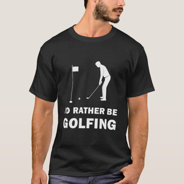 Camiseta Engraçado, Preferencialmente De Golfe Cotação Golf (Frente)