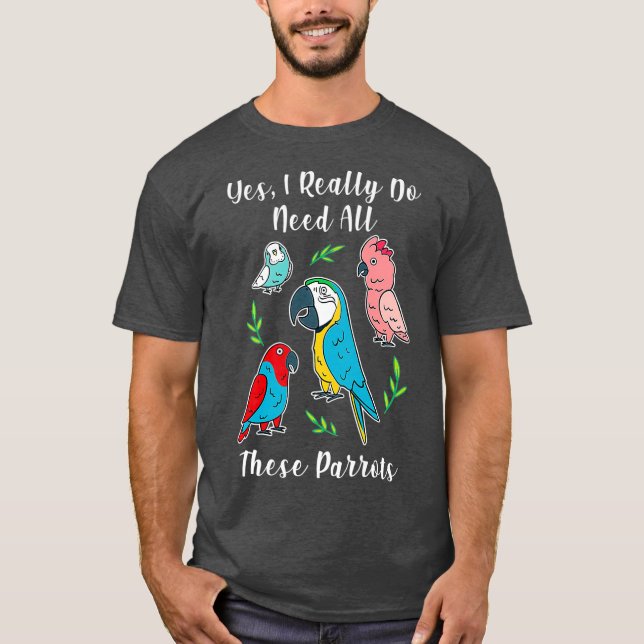 Camiseta Engraçado Prêmio de Papagaio (Frente)