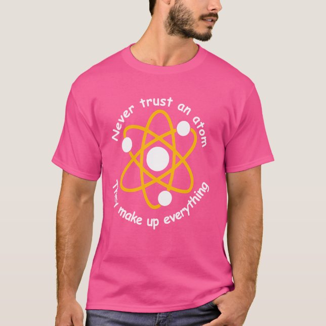 Camiseta Engraçado Presente Atom para Professores de Ciênci (Frente)