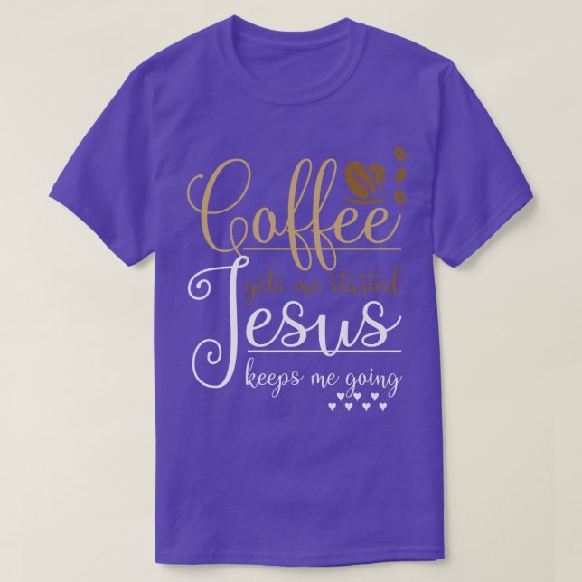 Camiseta Engraçado Presente Cristão Orado Café Cristo Jesus (Frente do Design)