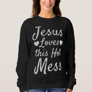 Camiseta Engraçado Presente Cristão para Mulheres Jesus ama