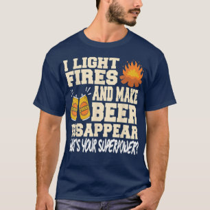 Camiseta Engraçado Presente De Acampamento Eu Acendi Incênd