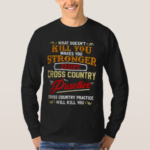 Camiseta Engraçado Presente de Corredor Cruzado para Treina