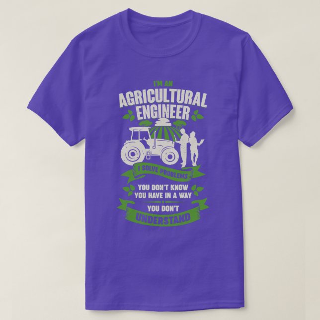 Camiseta Engraçado Presente de Engenharia de Engenheiro Agr (Frente do Design)