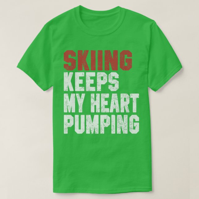 Camiseta Engraçado Presente De Esqui Para Homens Mulheres E (Frente do Design)