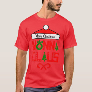 Camiseta Engraçado Presente de Natal Nonna Claus