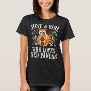 Camiseta Engraçado Presente De Panda Vermelha Para Mulheres