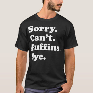 Camiseta Engraçado Presente de Pássaro Puffin para Homens M