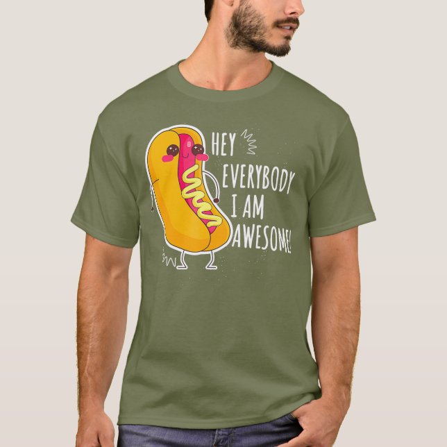 Camiseta Engraçado presente de salsicha de cachorro quente  (Frente)