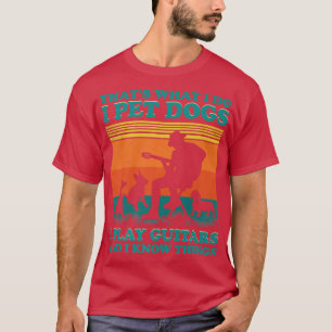 Camiseta Engraçado Presente É isso que faço, pego cachorros