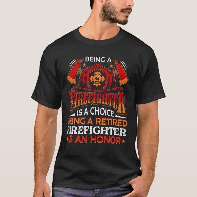 Camiseta Engraçado Presente Heroico Bombeiro Dotado Ideia F (Frente)