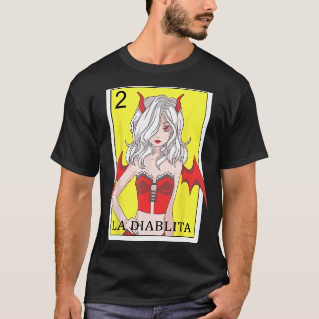Camiseta Engraçado Presente no Bingo Espanhol-Mexicano - La (Frente)