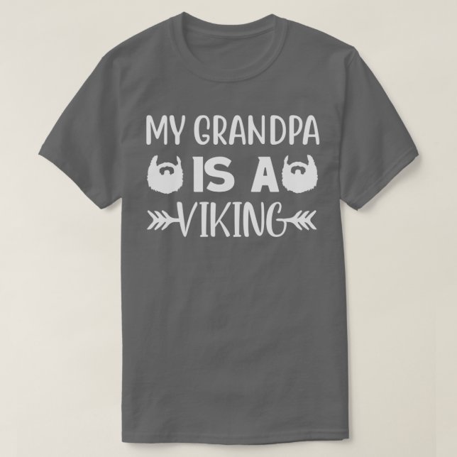Camiseta Engraçado Presente Para Homens Meu Avô É Um Viking (Frente do Design)