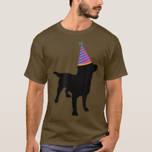 Camiseta Engraçado Preto Cão Negro Cachorro Festa de aniver