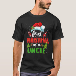 Camiseta Engraçado Primeiro Natal Como Um Tio Anunciante