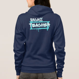 Camiseta Engraçado Professor de Badass em Blanco Branco