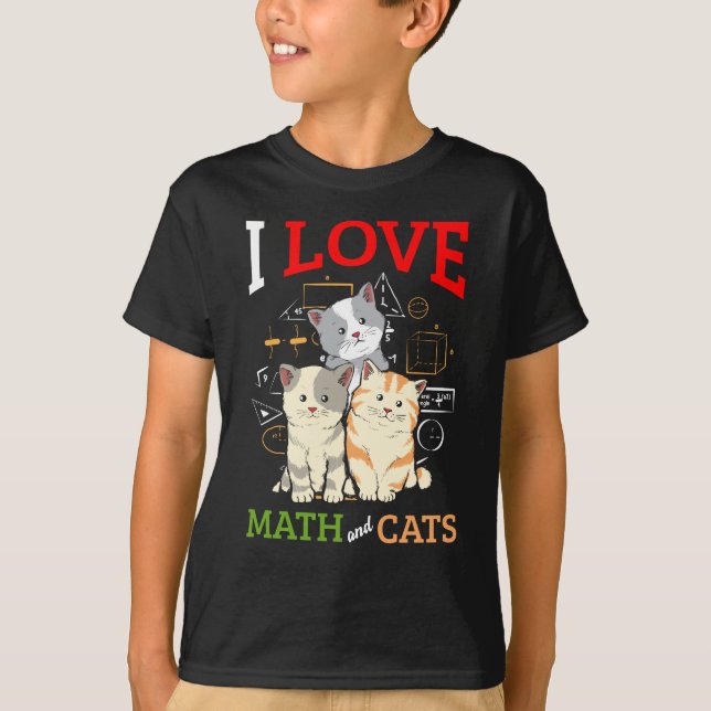Camiseta Engraçado Professor de Ciência Animal de Math e Ca (Frente)
