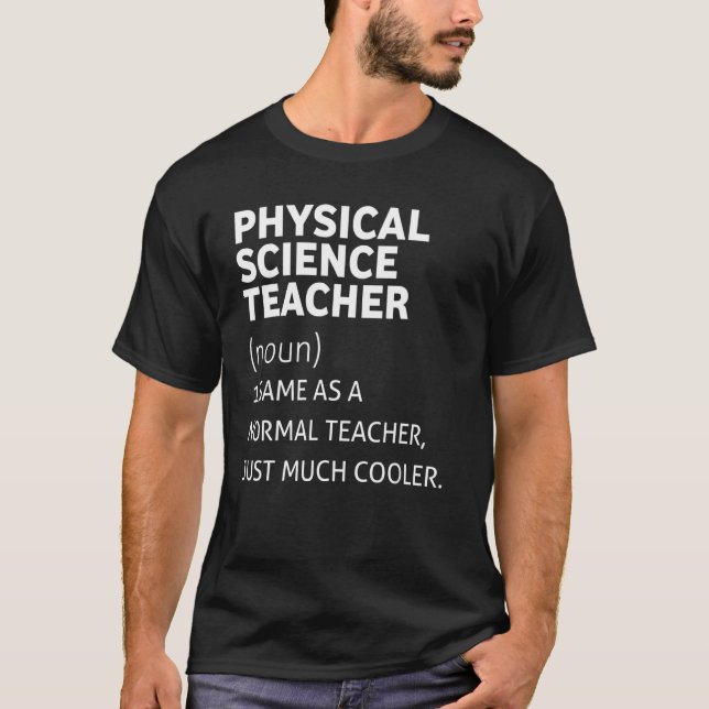 Camiseta Engraçado Professor de Ciências Físicas (Frente)