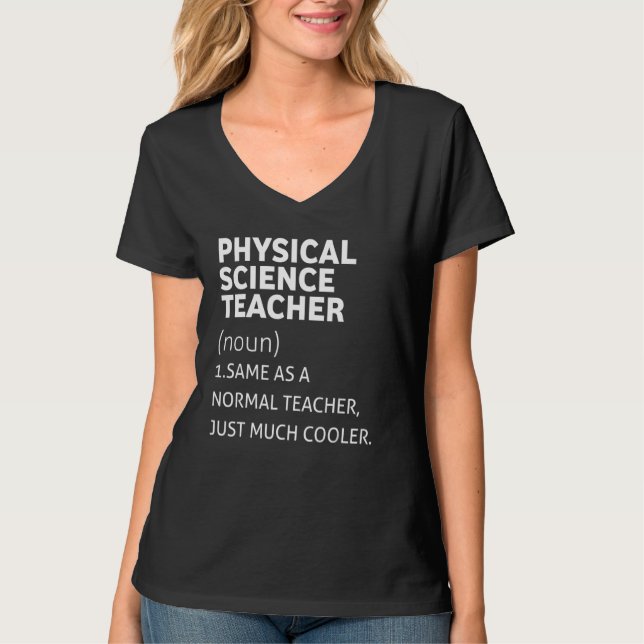 Camiseta Engraçado Professor de Ciências Físicas (Frente)