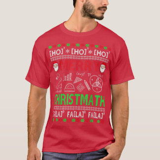 Camiseta Engraçado Professor de Matemática de Natal Feio