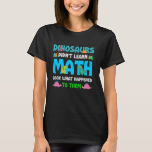 Camiseta Engraçado Professor de Matemática Dinossauros não