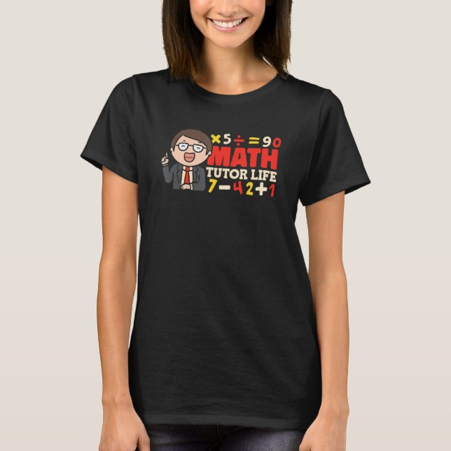 Camiseta Engraçado Professor de Matemática - Educação Escol (Frente)