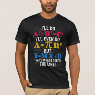 Camiseta Engraçado Professor de Matemática Humor Algebra 