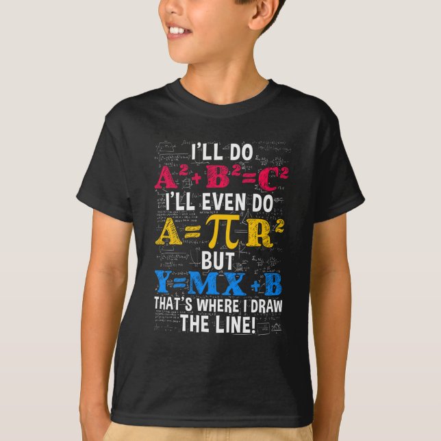 Camiseta Engraçado Professor de Matemática Humor Algebra Pi (Frente)