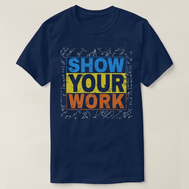 Camiseta Engraçado professor de matemática mostra sua matem (Frente do Design)