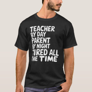 Camiseta Engraçado Professor e Citação de Pais