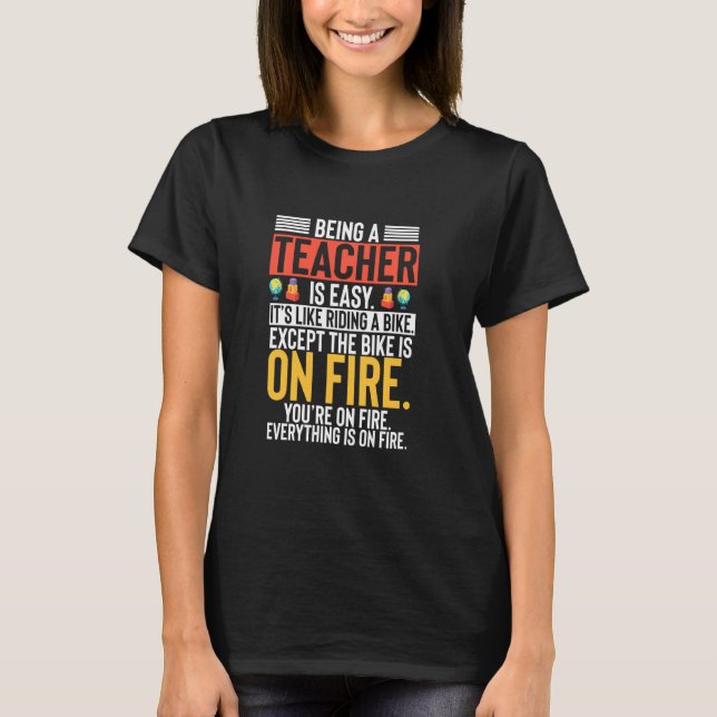 Camiseta Engraçado Professor Humor Ser Professora É Uma Idi (Frente)