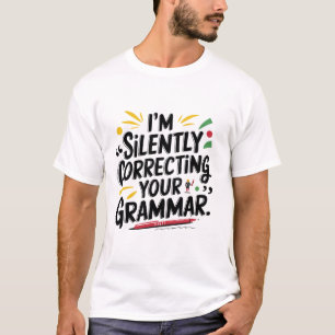 Camiseta Engraçado Professor Inglês: Silencioso Design de G
