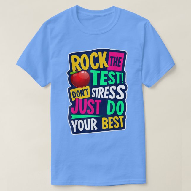 Camiseta Engraçado Professor Que Testa O Ensino De Testes (Frente do Design)