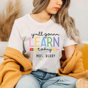 Camiseta Engraçado Professor que vocês vão aprender hoje