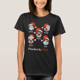 Camiseta Engraçado Professora de Natal Life 2020 Veste Lama