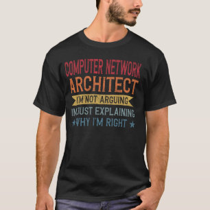 Camiseta Engraçado Profissão Citado Arquiteto de Rede de Co