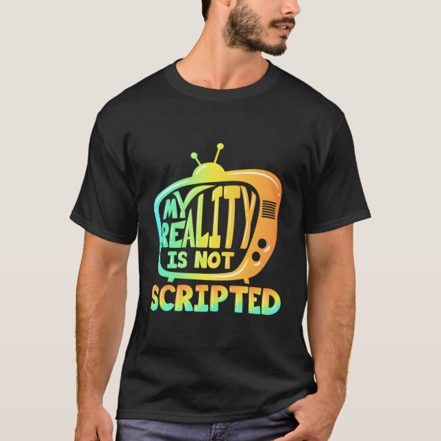 Camiseta Engraçado Programa Televisivo de Realidade Não Esc (Frente)
