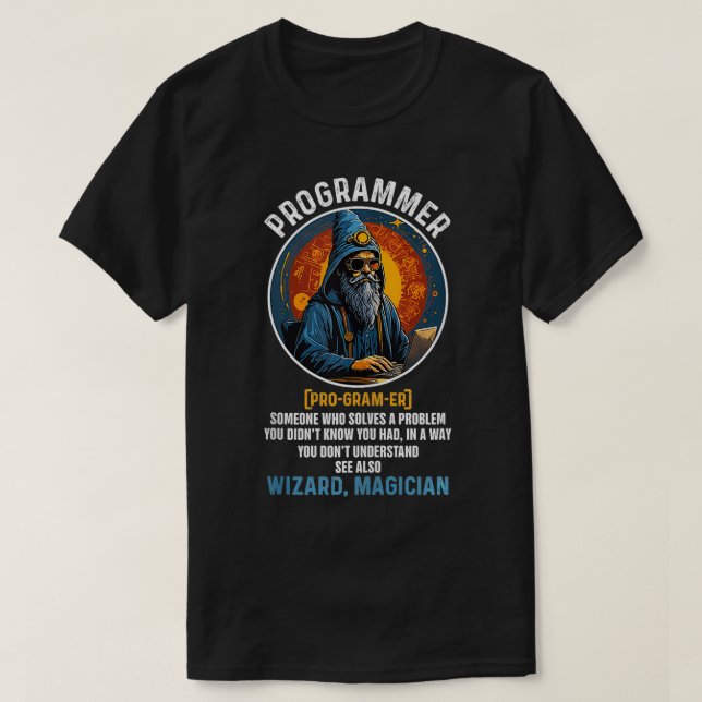 Camiseta Engraçado Programador Definido Cientistas De Compu (Frente do Design)
