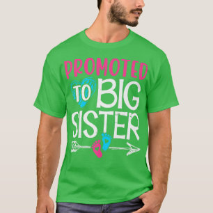 Camiseta Engraçado Promovido À Irmã Grande Sexo Revelam Cor