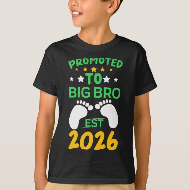 Camiseta Engraçado Promovido Ao Grande Irmão 2026 Em Breve  (Frente)