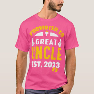 Camiseta Engraçado Promovido ao Tio Excelente 2023 Gravidez