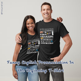 Camiseta Engraçado Pronúncia Inglesa No Início