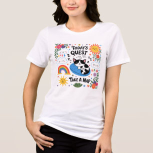 Camiseta 🐱 Engraçado Próxima Busca Tome um Cartoon Gato Na
